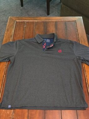 Section 119 Phish Men's Charcoal Polo Shirt with Red Donut Accents
